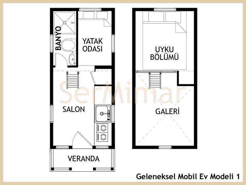 Geleneksel Mobil Ev 1 Planı
